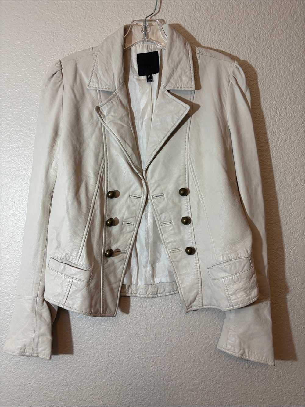 Joie Cream Leather Jacket